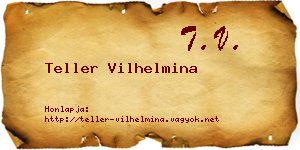 Teller Vilhelmina névjegykártya